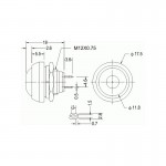 HDS-33 Kırmızı Push Buton 12mm