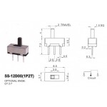 Sürgülü on / off switch 180° - Mini Slide Switch