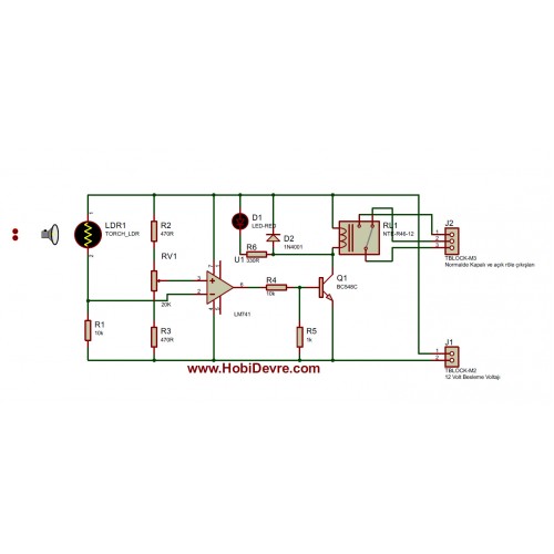 LDR ile Röle Kontrol Devre Projesi
