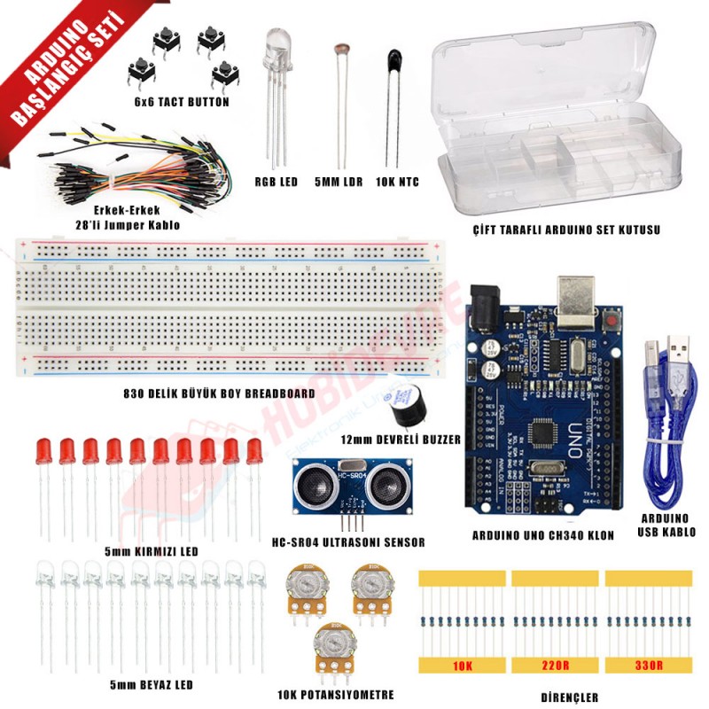 Arduino Uno R3 Başlangıç Seti Satın Al