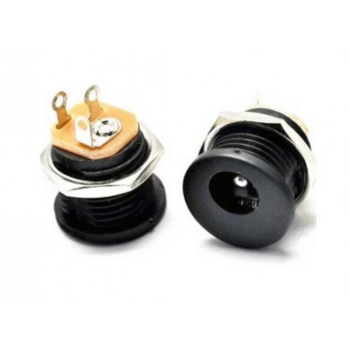 2.5mm DC yuvarlak somunlu jak yuvası