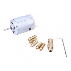 Mini Matkap - Mandren ve DC Motor ( 0.5mm - 3.2mm )