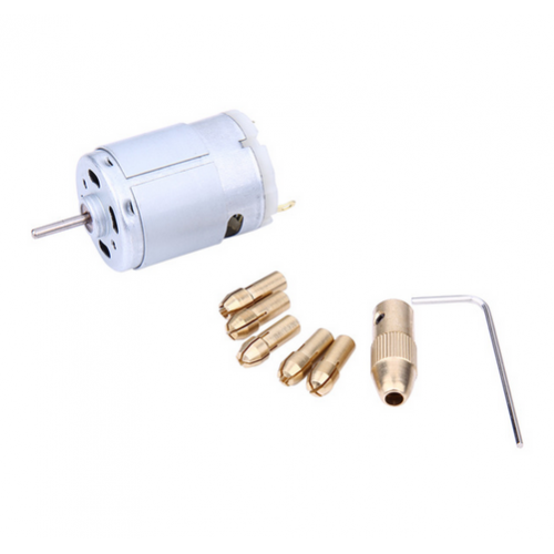 Mini Matkap - Mandren ve DC Motor ( 0.5mm - 3.2mm )